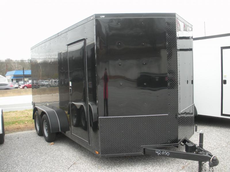 7X16 X 6'9"*Black*Black Out*Barn Doors*2022 MCTL Enclosed Cargo Trailer 7X16 X 6'9"*Black*Black Out*Barn Doors*2022 MCTL Enclosed Cargo Trailer
