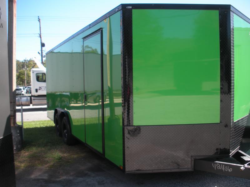 8.5' X 20' X7' Hght. Green Polycore .080 Exterior*60"*Black Out Pkg.*10K GVWR* 8.5' X 20' X7' Hght. Green Polycore .080 Exterior*60"*Black Out Pkg.*10K GVWR*