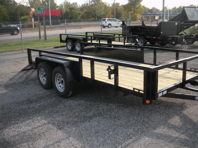 QSA 74" X 14' 7K *Tube Steel Rails & Posts* Utility Trailer QSA 74" X 14' 7K *Tube Steel Rails & Posts* Utility Trailer