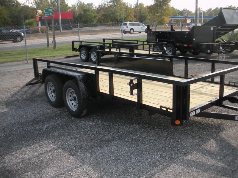 QSA 74" X 14' 7K *Tube Steel Rails & Posts* Utility Trailer