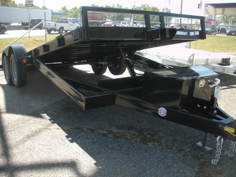 2022 QSA 83" X 18' 7K Steel Deck Power Up & Down Open Car / Racing Trailer