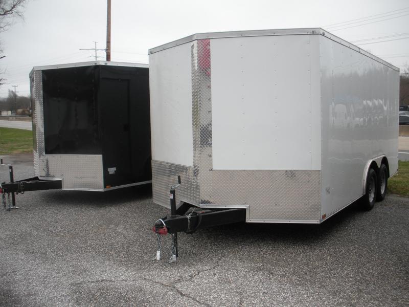 MCTL 8.5' X 20' X 7' Height*Semi-Screwless White Car / Racing Trailer (picture not exact)