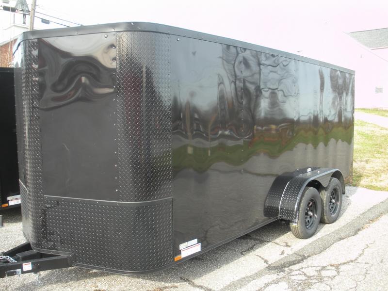 Arising 7' X 16'X 6'6" Black & Black Trim Pkg. Enclosed Cargo Trailer zynjiC7iwc5v