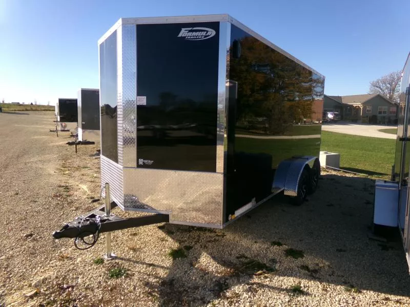 2026 Formula Trailers 7 x 16 x 7 Traverse Flat Top V-Nose Enclosed with Aluminum Rims Cargo / Enclosed Trailer