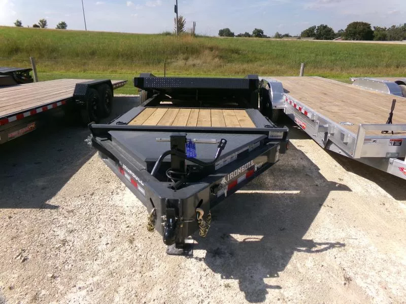 2026 Iron Bull 83 x 22 (16 +6) Gray TWB Tilt Bed, 14K GVWR Car Hauler