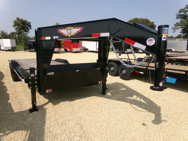 2025 H and H Trailer 102 x 24 Electric Tilt Speed Loader-Gooseneck with Super Duty Drive Over Fenders Car Hauler