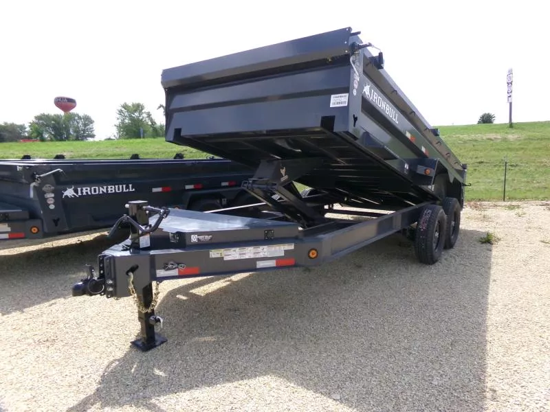 2026 Iron Bull 83 x 16 DWB Dump Trailer, 14,999lb GVWR, Gray Dump Trailer
