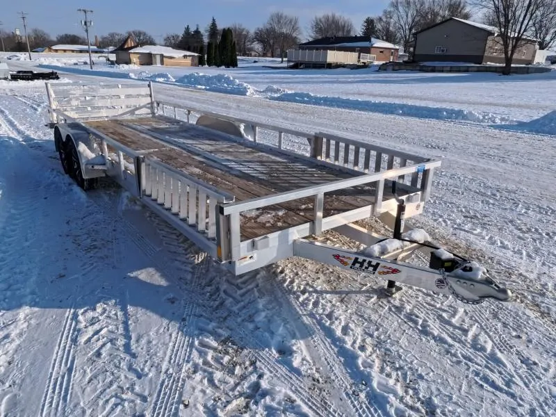 2026 H and H Trailer 82 x 22 Aluminum ATV Trailer, 7K GVWR , Tandem Axle with Spare Tire Mount Utility Trailer