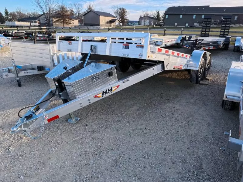 2026 H and H Trailer 82 x 20 Aluminum Electric Tilt Speed Loader Car Hauler with 10K GVWR Car Hauler