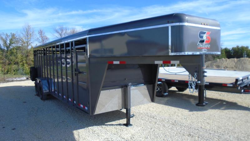 2023 S&S Manufacturing 24 ft Gooseneck Livestock Trailer 2023 S&S Manufacturing 24 ft Gooseneck Livestock Trailer