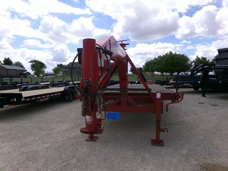 2008 Keifer Built USED Red Gooseneck Deckover  102 x 20+5 14K GVWR Deckover Trailer