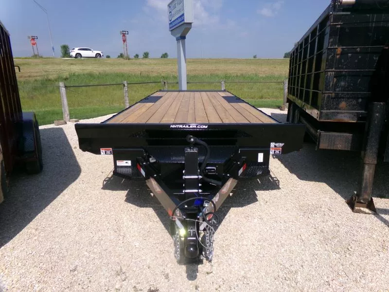 2025 H and H Trailer 102 x 24 Power Tilt Bumper Pull Deckover with 15K GVWR Deckover Trailer
