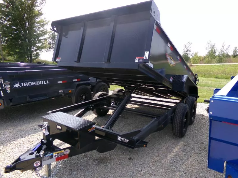 2026 H and H Trailer 76 x 12 Utility 10K Dump Trailer with Single Ram Hoist Dump Trailer