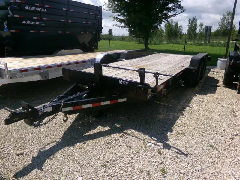 2018 B and A Trailers USED 2018 20' (16 + 4 )Tilt Bed Equipment Trailer with 14K GVWR Flatbed Trailer