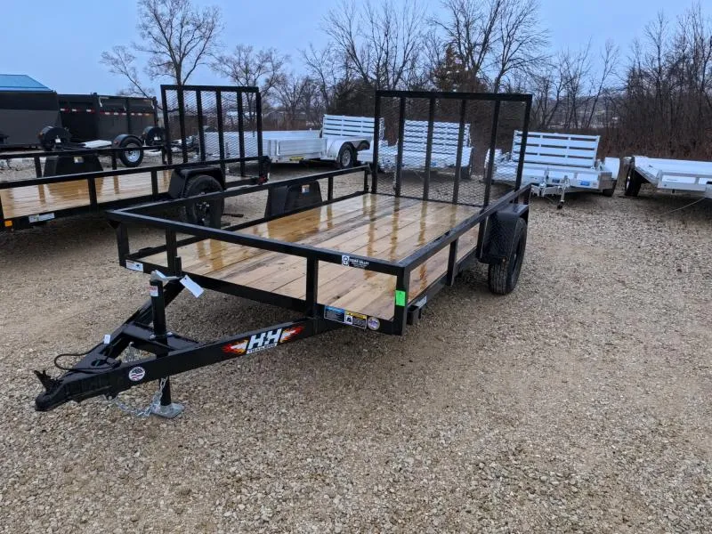 2026 H and H Trailer 76 x 12 Rail Side Utility with 3K Idler Utility Trailer