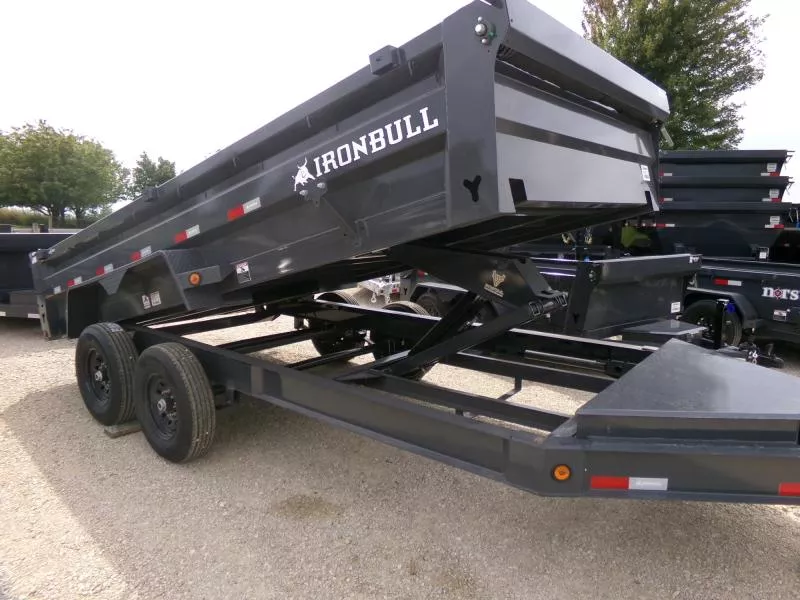 2026 Iron Bull 83 x 16 DWB Dump Trailer, 14,999lb GVWR, Gray Dump Trailer