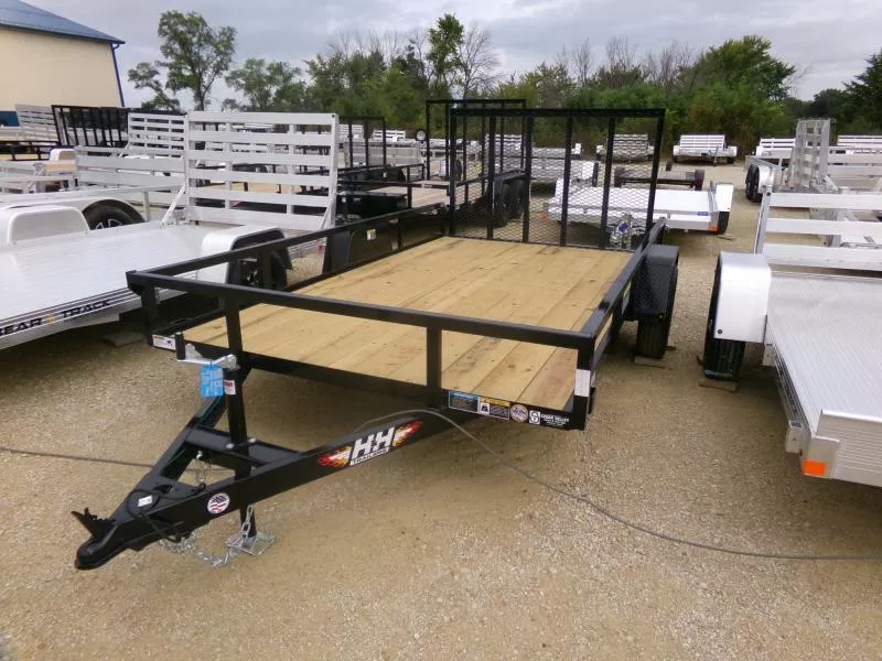 2026 H and H Trailer 82 x12 Rail Side Utility with 3K Idler Utility Trailer