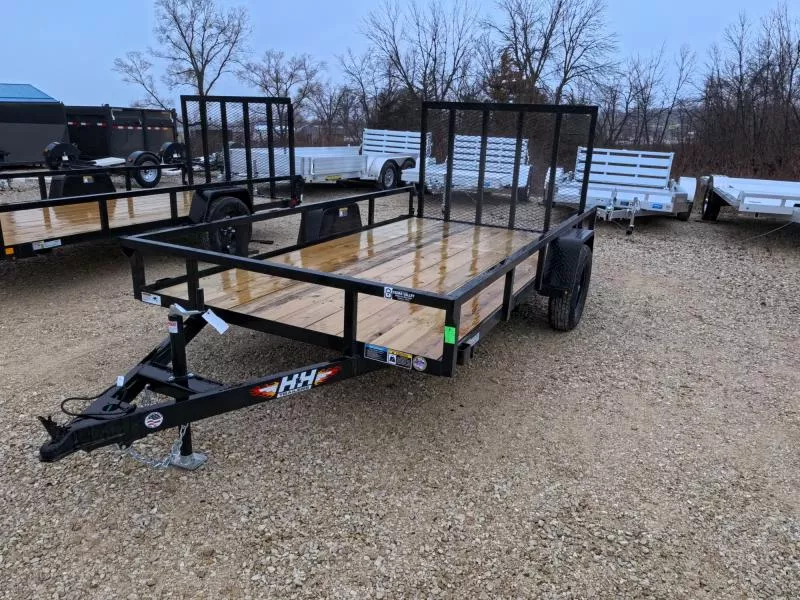 2026 H and H Trailer 76 x 12 Rail Side Utility with 3K Idler Utility Trailer