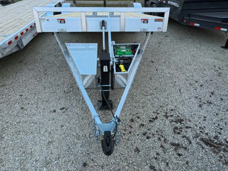 2026 H and H Trailer 82 x 24 Aluminum Electric Tilt Speed Loader with 14K GVWR, Steel Powdered Winch Mount Plate, Under Deck Spare Tire Mount, 4 Way Remote and 15K Hydraulic Jack Car Hauler