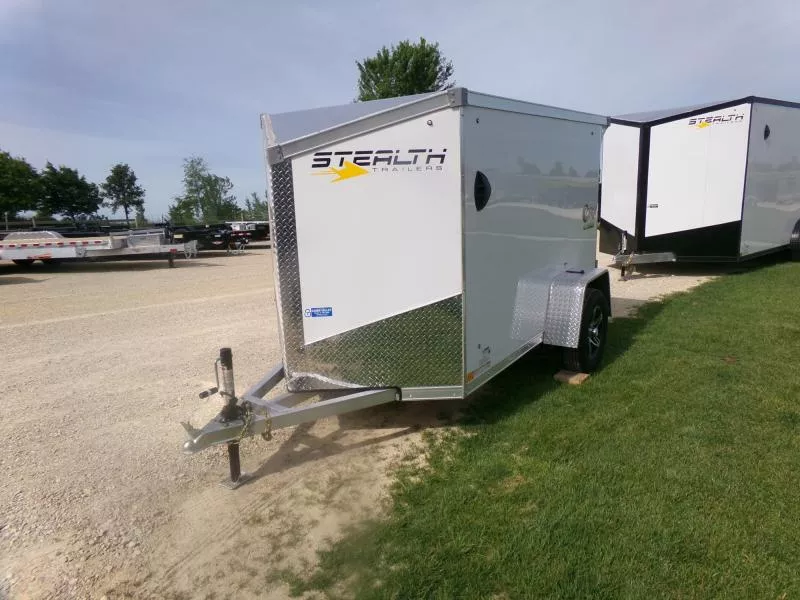2025 Stealth Trailers 5 x 8 Cobra Enclosed Cargo-Polar White-Rear Flare w/Load Lights Cargo / Enclosed Trailer