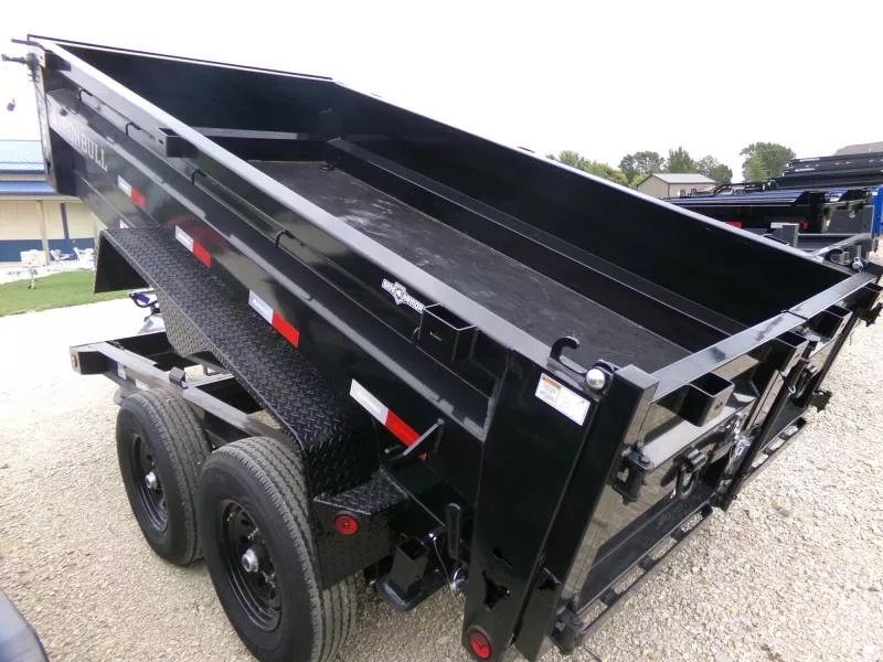 2026 Iron Bull 72 x 12 DTB Bumper Pull Dump with 14,999 lb. GVWR-Black Dump Trailer