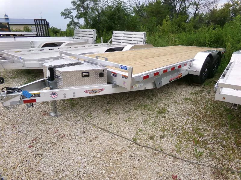 2025 H and H Trailer 82 x 20 Aluminum Electric Tilt Speed Loader with 10K GVWR, Winch Mount, Steel Powdered Plate, & Spare Tire Mount Car Hauler