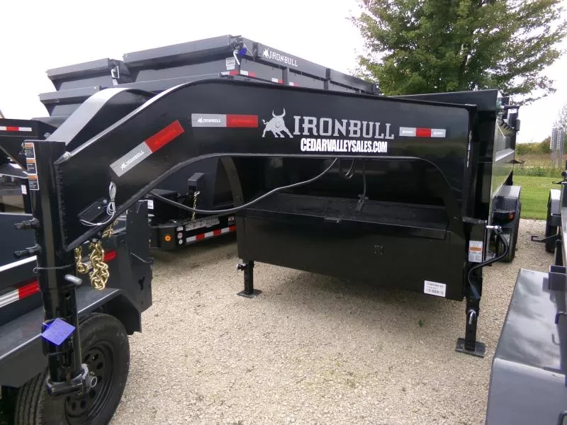 2026 Iron Bull 83 x 16 DTG Gooseneck Dump Trailer, 14,999lb. GVWR-Black Dump Trailer