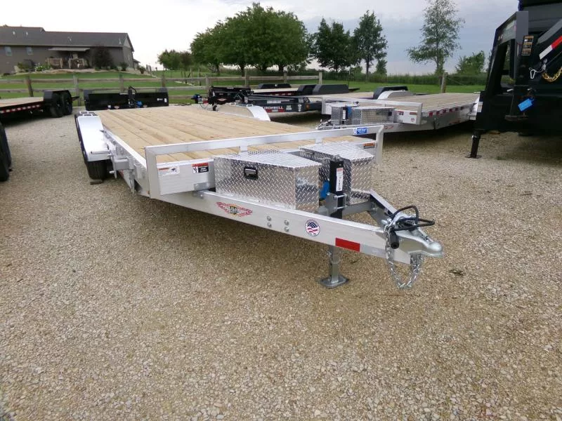 2025 H and H Trailer 82 x 22 Aluminum Electric Tilt Speed Loader with Spare Tire Mount and 10K GVWR Car Hauler