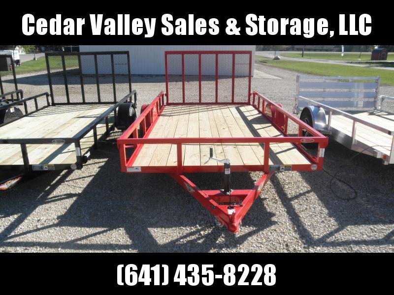 2022 H&H Trailer 82x14 Rail Side Utility Trailer RED POWDERCOAT 2022 H&H Trailer 82x14 Rail Side Utility Trailer RED POWDERCOAT
