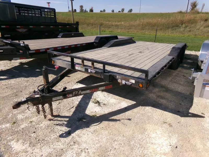 2017 PJ Trailers USED 82 x 20 (18+2) Carhauler with Drive Over Fenders, 9,899 lb. GVWR Car Hauler