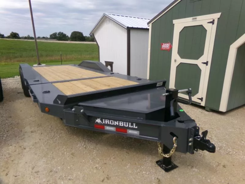 2026 Iron Bull 102 x 22 (16+6) TWB Gravity Tilt with 14K GVWR-Gray Tilt Trailer