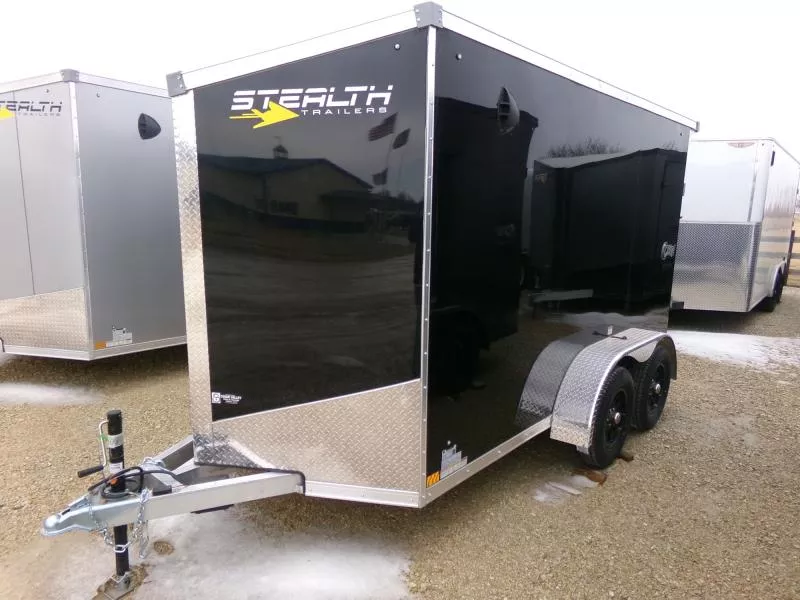 2025 Stealth Trailers 6 x 12 x 6'6" Cargo, Black, 7K Tandem Cargo / Enclosed Trailer