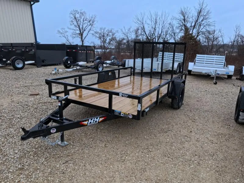 2026 H and H Trailer 76 x 12 Rail Side Utility with 3K Idler Utility Trailer