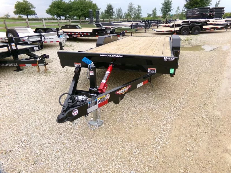2025 H and H Trailer 82 x 20 Manual Tilt Speed Loader Car Hauler, 7K GVWR-Black Car Hauler