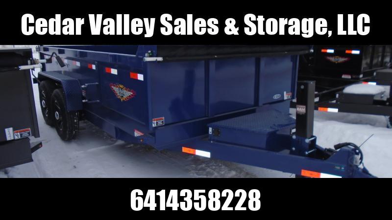 2023 H and H Trailer Blue 83x14 Industrial Dump Trailer 14K Scissor (H8314DBW-B-140) Dump Trailer