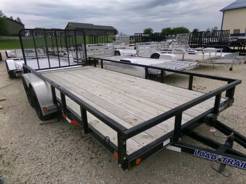 2021 Blacktrail Trailers USED  Black  83 x 16 Utility with 7K GVWR and Aluminum Fenders ATV Trailer