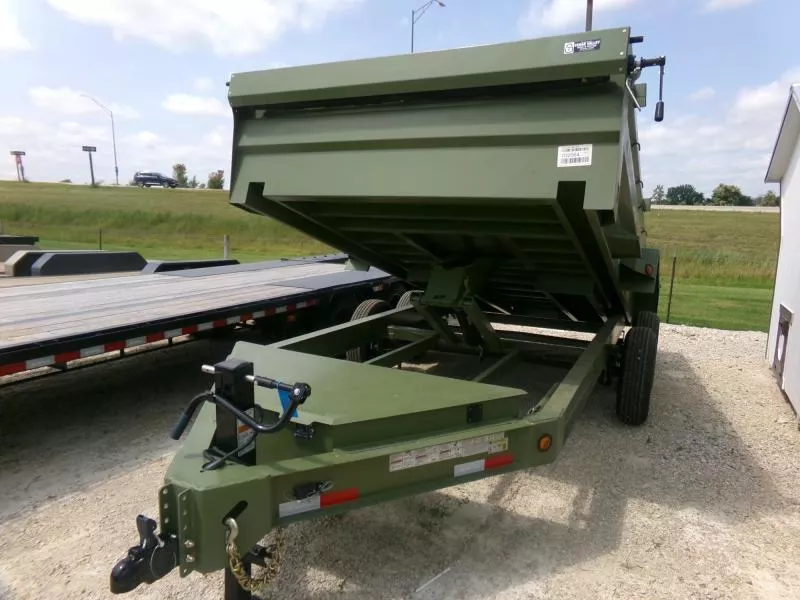 2026 Iron Bull 83 x 14 DWB Dump Trailer, 14,999 GVWR, Military Green Dump Trailer