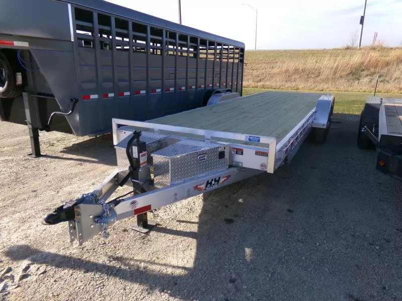 2026 H and H Trailer 82 x 24 Aluminum Electric Tilt Speed Loader with 14K GVWR Car Hauler