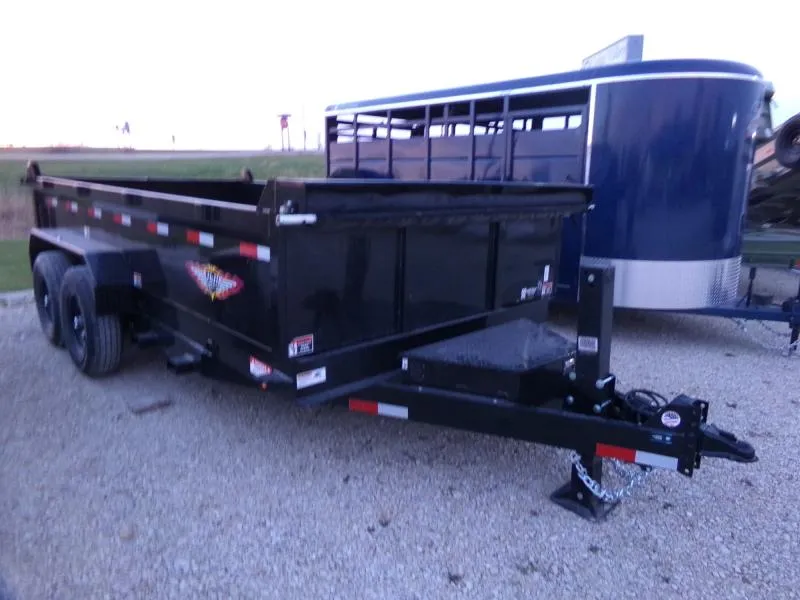 2025 H and H Trailer 83 x 14 Industrial Dump with 14K GVWR, Scissors Lift, Hydraulic Jack, 7 Gauge Floor, Fork Tubes & Dock Legs Dump Trailer