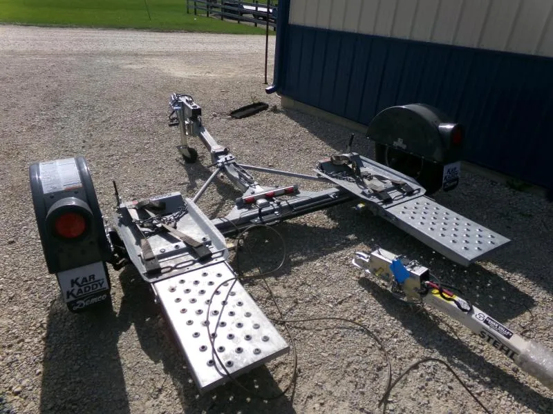 2013 Demco USED KarKaddy SS-Galvanized Tow Dolly with 3500lb. GVWR and Surge Brakes Tilt Trailer