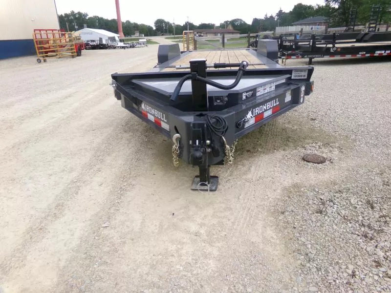 2026 Iron Bull 83 x 22 (16 +6) Gray TWB Tilt Bed, 14K GVWR Car Hauler