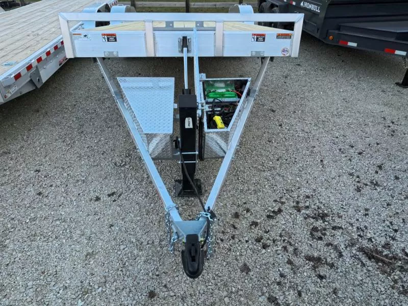 2026 H and H Trailer 82 x 24 Aluminum Electric Tilt Speed Loader with 14K GVWR, Steel Powdered Winch Mount Plate, Under Deck Spare Tire Mount, 4 Way Remote and 15K Hydraulic Jack Car Hauler