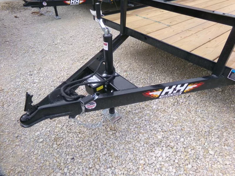 2026 H and H Trailer 82 x 14 Rail Side Utility with 5K Brake and Ladder Style Gate Utility Trailer