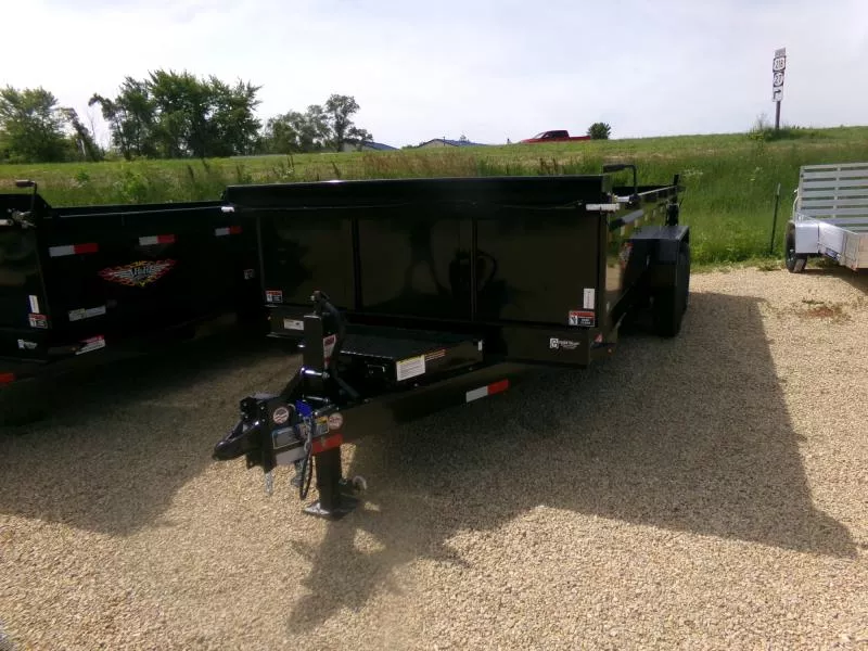 2025 H and H Trailer 83 x 16 Industrial Dump with 14K GVWR , Scissors Lift and Tarp Kit, Black Dump Trailer