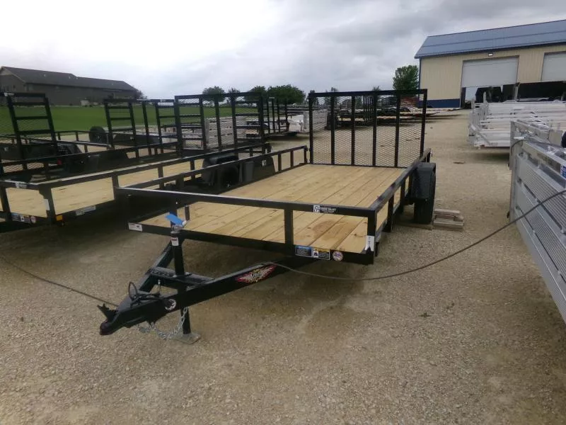2025 H and H Trailer 82 x 14 Rail Side Utility Trailer, 3K Idler, 2990 lb. GVWR Utility Trailer