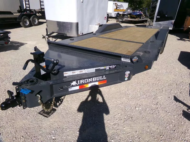 2026 Iron Bull 102 x 22 (16+6) TWB Tilt with 16K GVWR-Gray Tilt Trailer