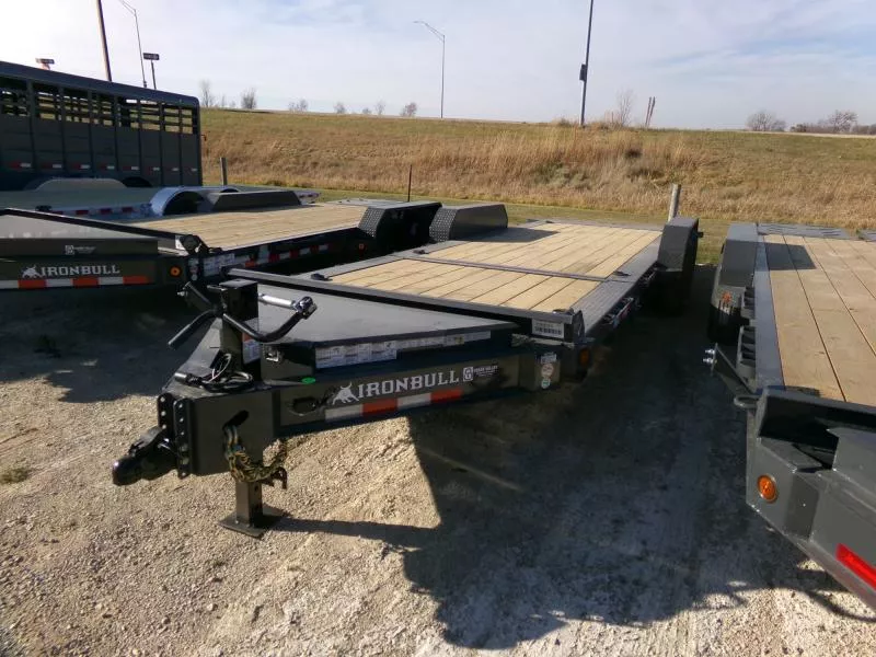 2026 Iron Bull 83 x 22 (16 +6) Gray TWB Tilt Bed, 14K GVWR Car Hauler
