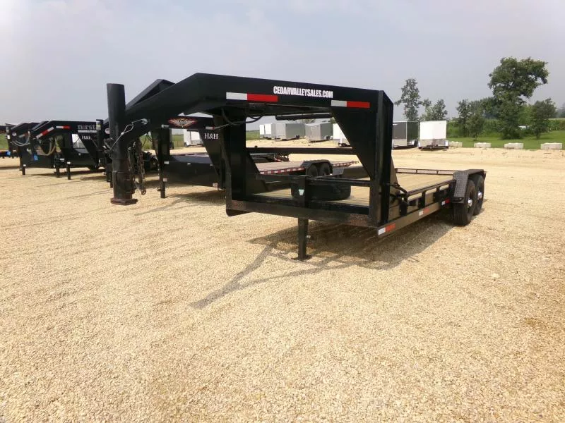 1998 Blacktrail Trailers 20' Gooseneck 14K Flatbed Carhauler Tilt Trailer