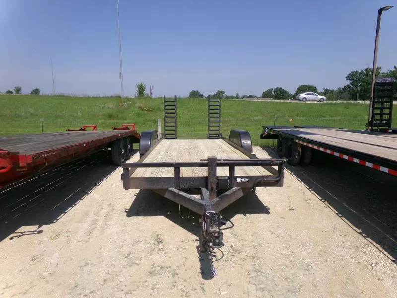 2002 B and A Trailers USED 82 x 20 Equipment Trailer with 14K GVWR Tilt Trailer