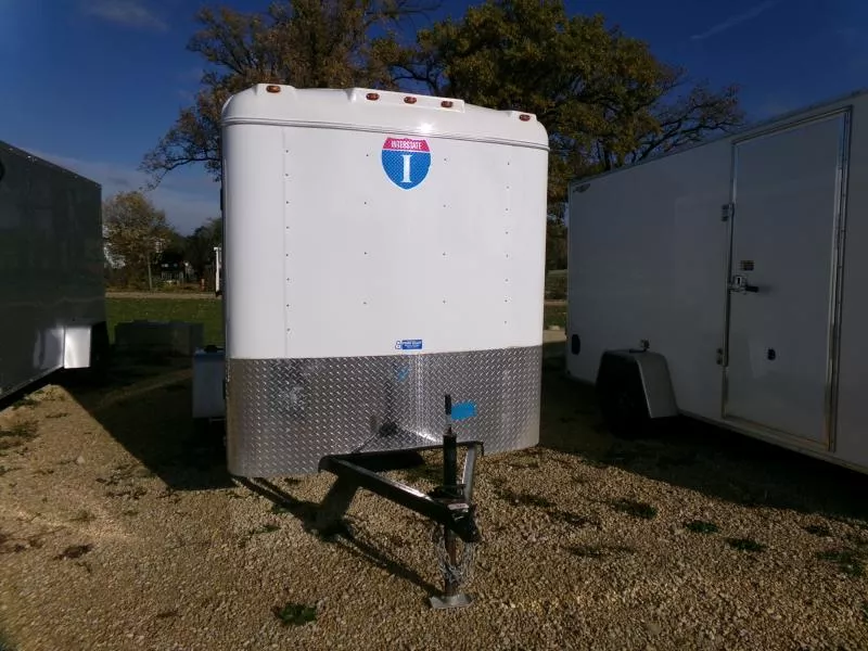 2021 Interstate USED 6 x 10 x 5'6"  Enclosed Cargo with 2,990 lb. GVWR-White with Barn Doors Cargo / Enclosed Trailer